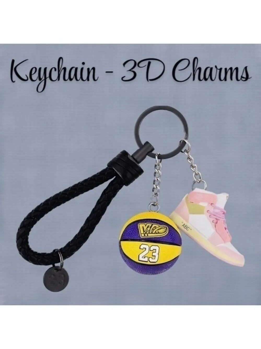 3D Mini Sneaker & Basketball Collectors Edition Keychain with 3D Shoebox